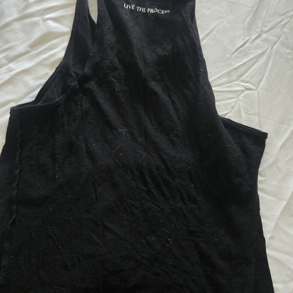 Live The Process Black Tank Top